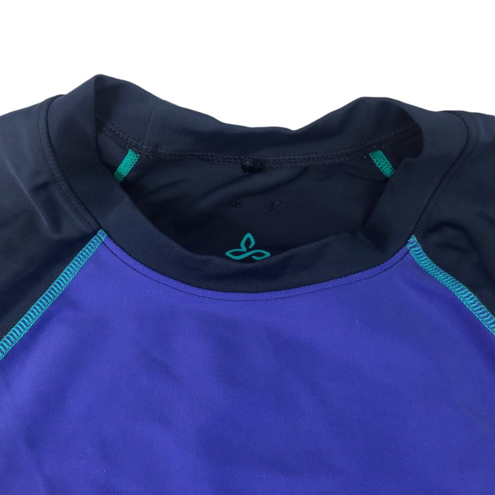 PRANA Long Sleeve Rash Guard Shirt Swimming SUP Kayak.  Surfing.  Blue Purple XS
